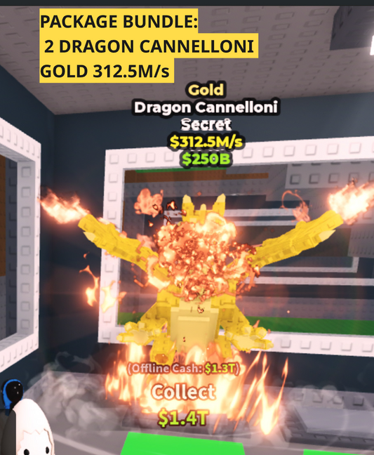 2 PCS 312.5M/s Gold Dragon Cannelloni Package